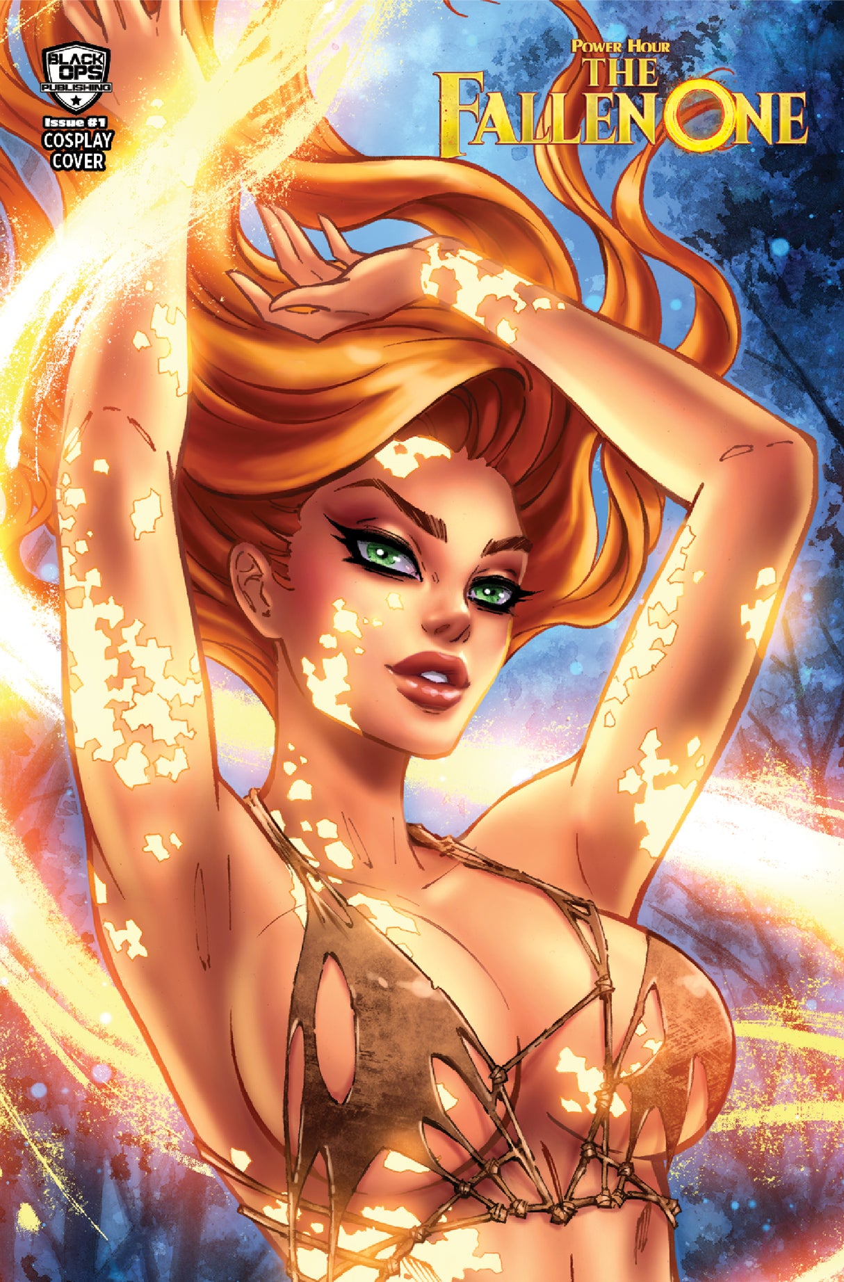 POWER HOUR: THE FALLEN ONE #1 - DAWN MCTEIGUE - MEGACON - BIKINI UP-CLOSE TD - SPOT EMBOSS - LTD 10