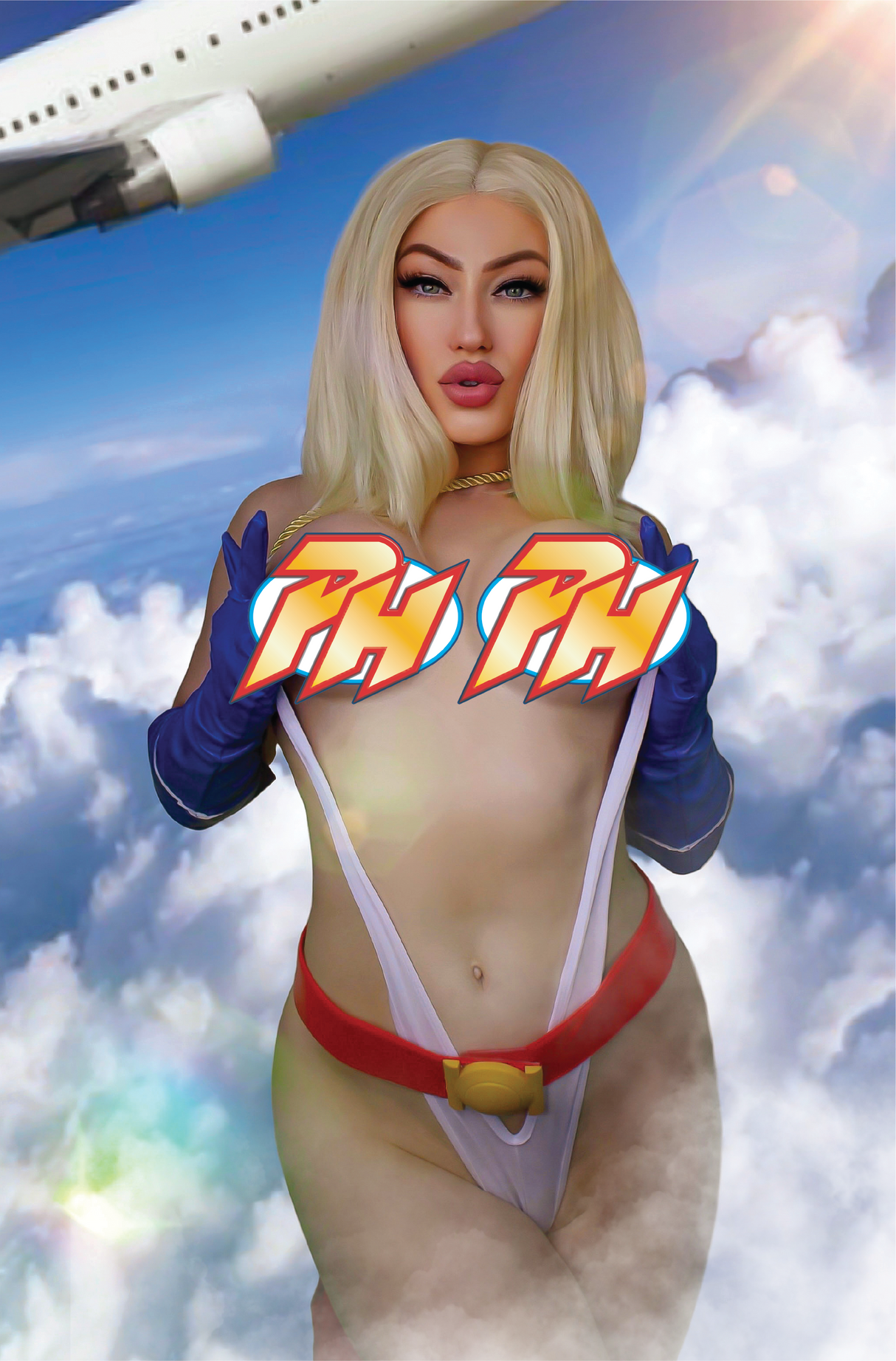 POWER HOUR #2 - RACHEL HOLLON POWER GIRL COSPLAY- MEGACON EXCLUSIVE TEASE - LTD 75 - SIGNED BY RACHIE W/ COA
