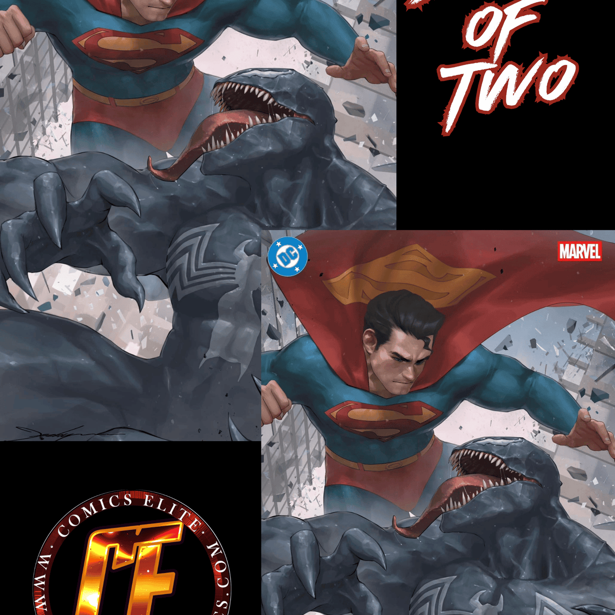 SUPERMAN SPIDER-MAN #1 - JEEHYUNG LEE - TRADE & VIRGIN SET - LTD 1000