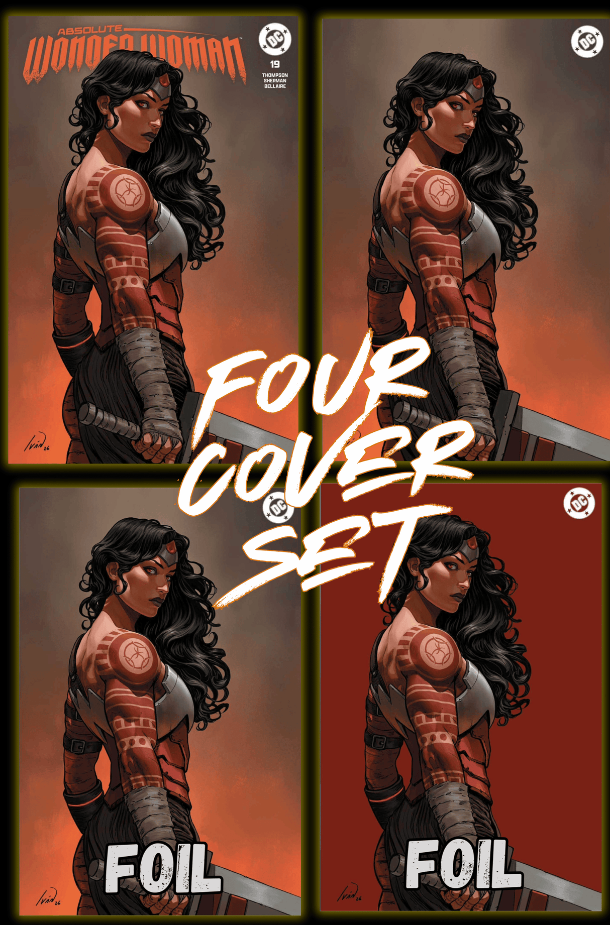 ABSOLUTE WONDER WOMAN #19 - TALAVERA - 4 COVER SET - LTD 1000