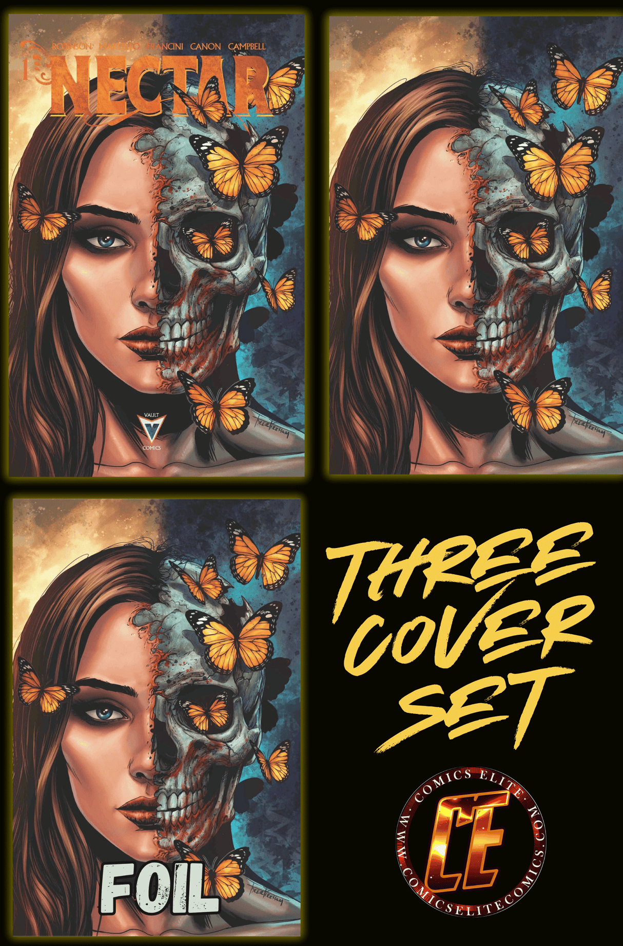 NECTAR #1 - SECOND PRINT - KIRKHAM - SET OF THREE - LTD 500