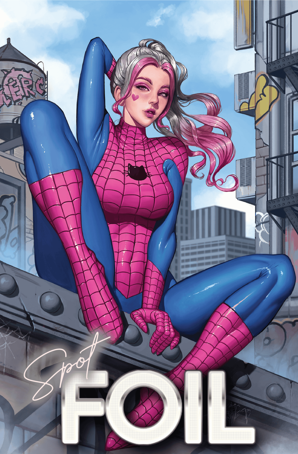 MISS MEOW #4 DRAVACUS - "SPIDER" - VIRGIN NICE - SPOT FOIL - LTD 20