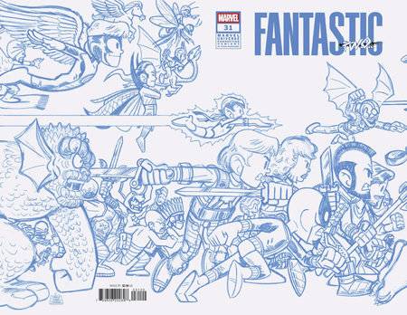 FANTASTIC FOUR #31 WRAP AROUND LINE ART - RATIO VARIANT - 1:50