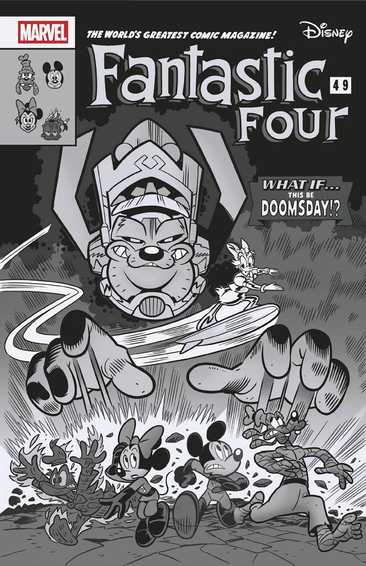 FANTASTIC FOUR #1 DISNEY B&W - RATIO VARIANT - 1:100 (RELEASE: 7/9/25)