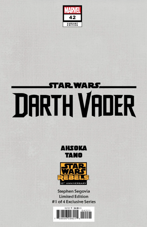 STAR WARS DARTH VADER #42 - STEPHEN SEGOVIA - TRADE DRESS - LTD 1500