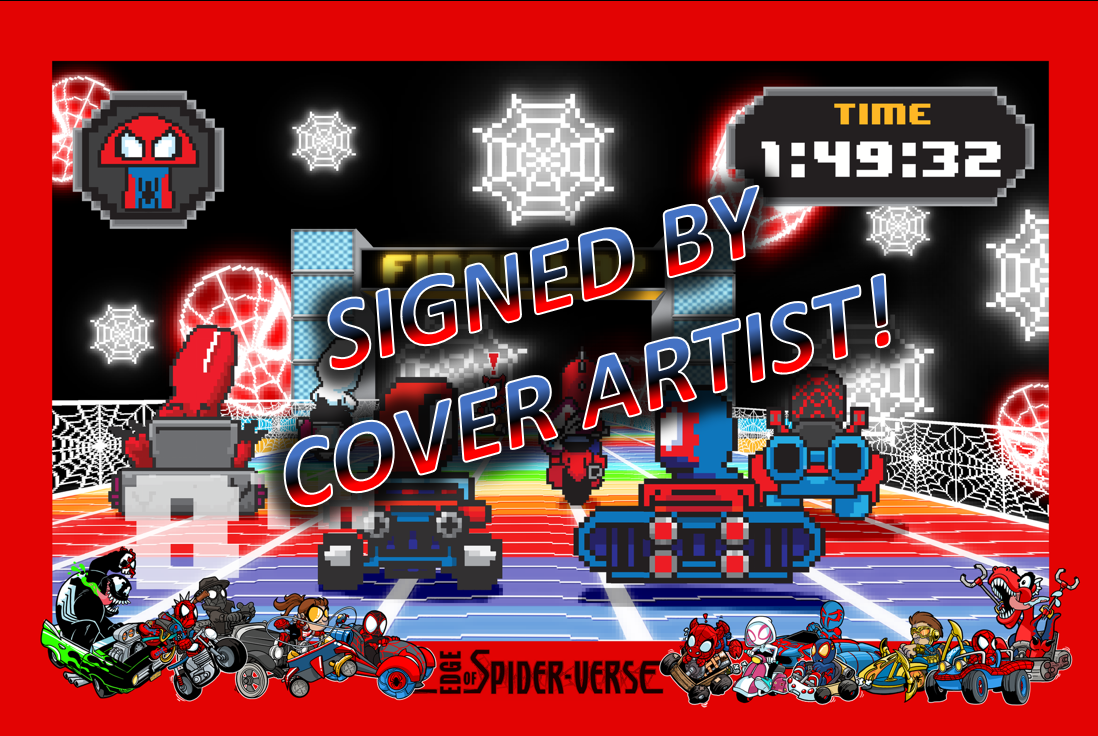 EDGE OF SPIDER-VERSE #1 - MATTHEW WAITE MARIO CART HOMAGE - LTD 3000 - SIGNED BY COVER ARTIST