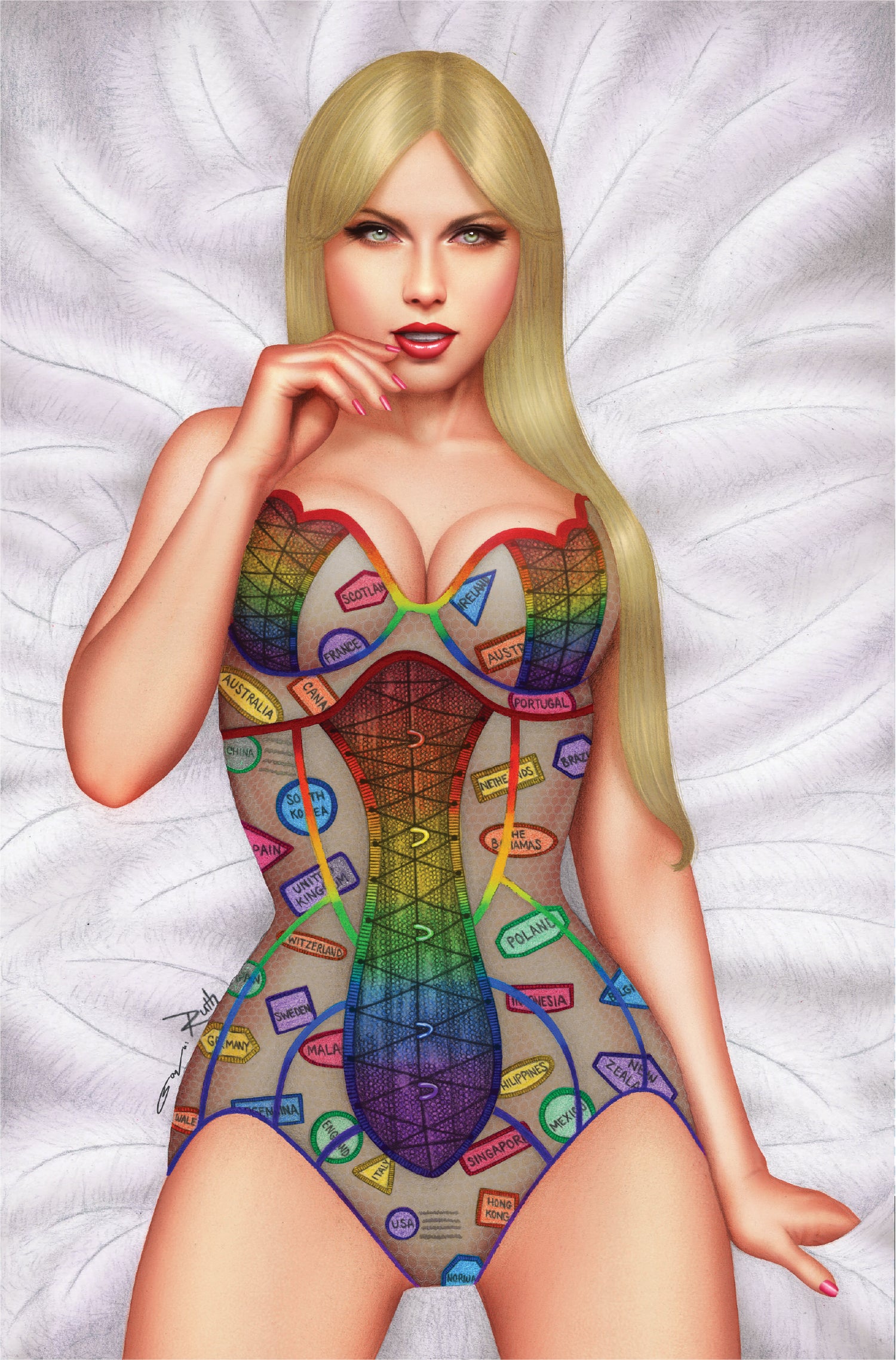 FEMALE FORCE: TAYLOR SWIFT #2 - NYCC 2024 RUTH LUCAS RAINBOW ART ONLY METAL - LTD 25