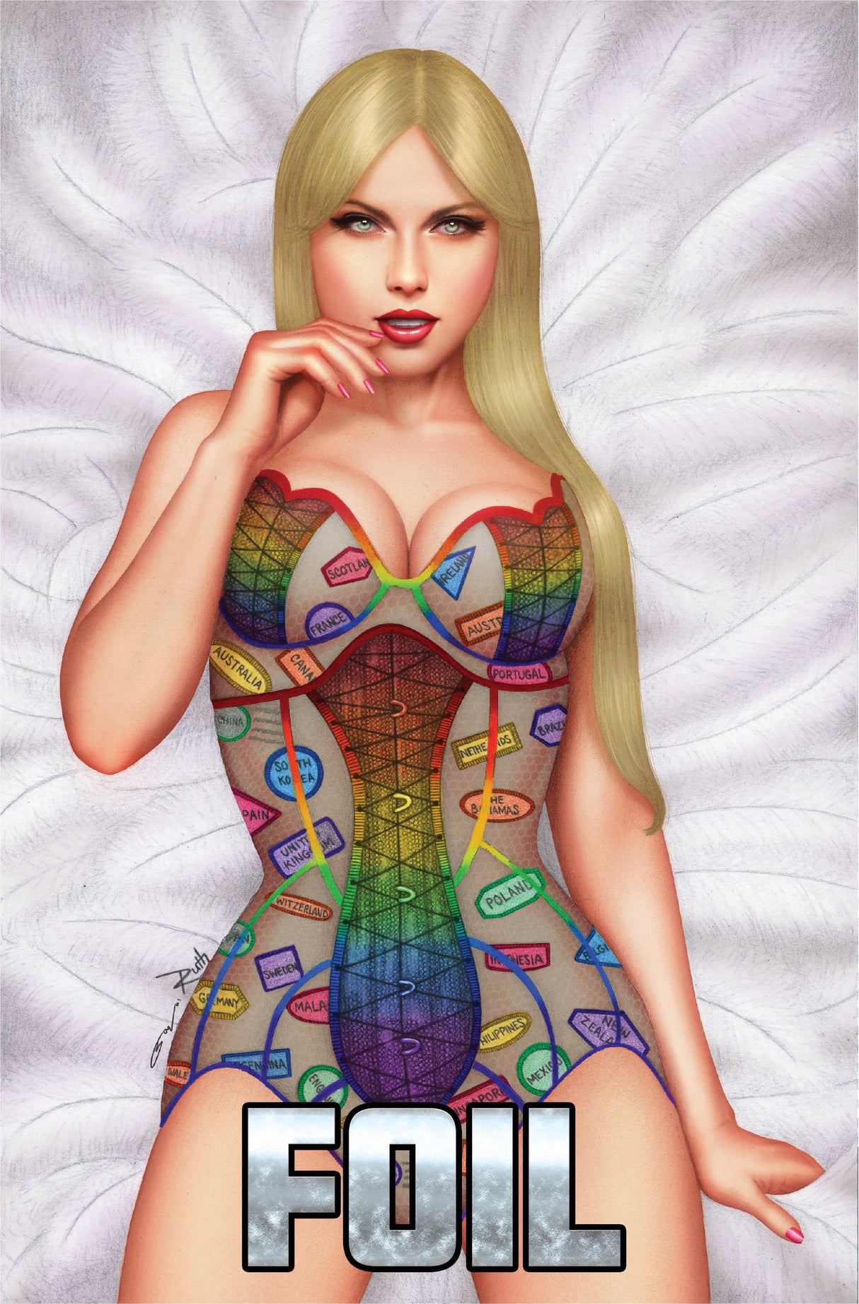 FEMALE FORCE: TAYLOR SWIFT #2 - NYCC 2024 RUTH LUCAS RAINBOW ART ONLY FOIL - LTD 25