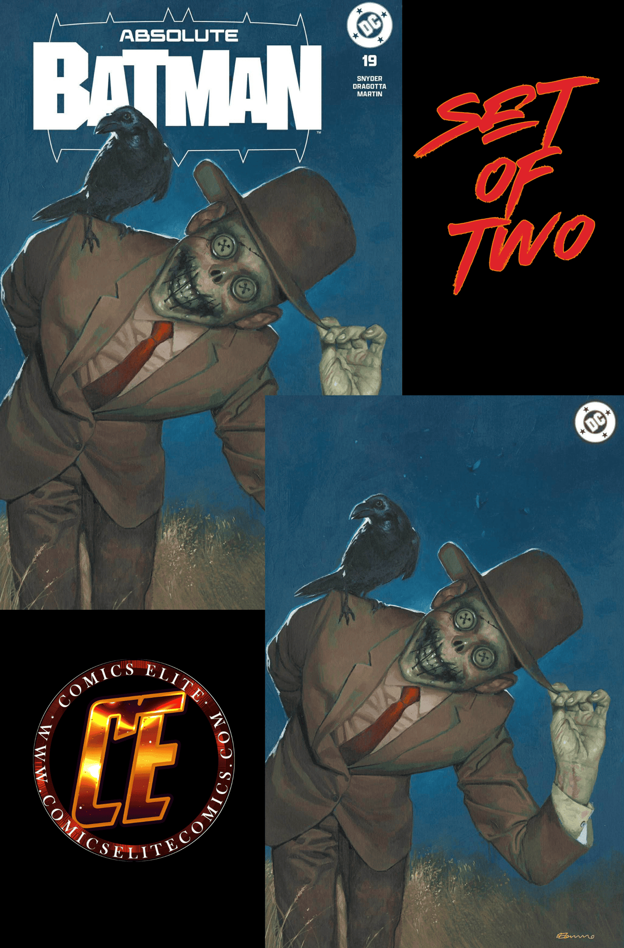 ABSOLUTE BATMAN #19 - FABRIZIO DE TOMASSO - TRADE & VIRGIN SET - LTD 1000