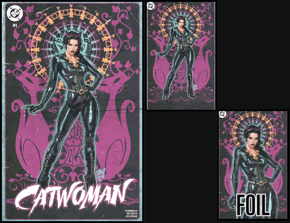 CATWOMAN #81 POULAT - TRADE DRESS, VIRGIN, AND FOIL - SET OF 3