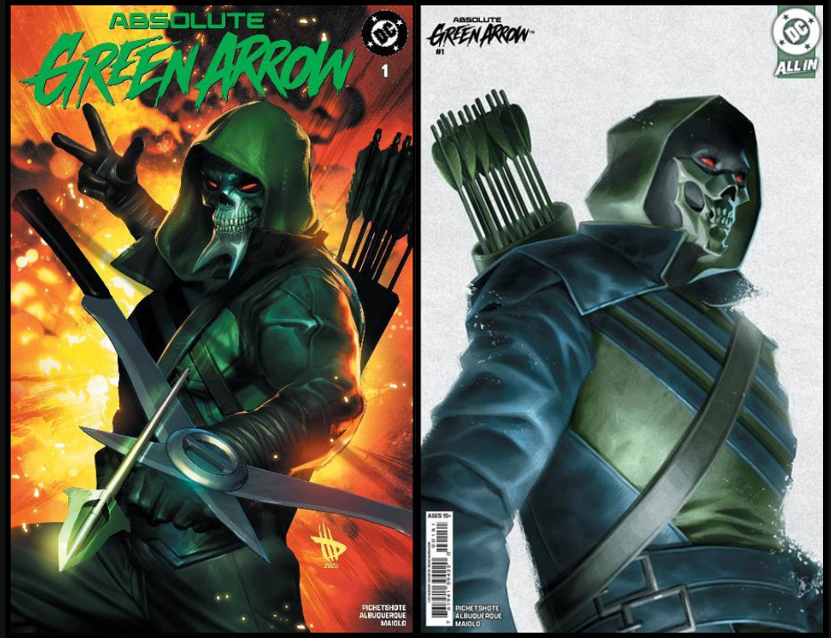 ABSOLUTE GREEN ARROW #1 WILKINS TRADE DRESS & 1:25 RATIO - SET OF 2