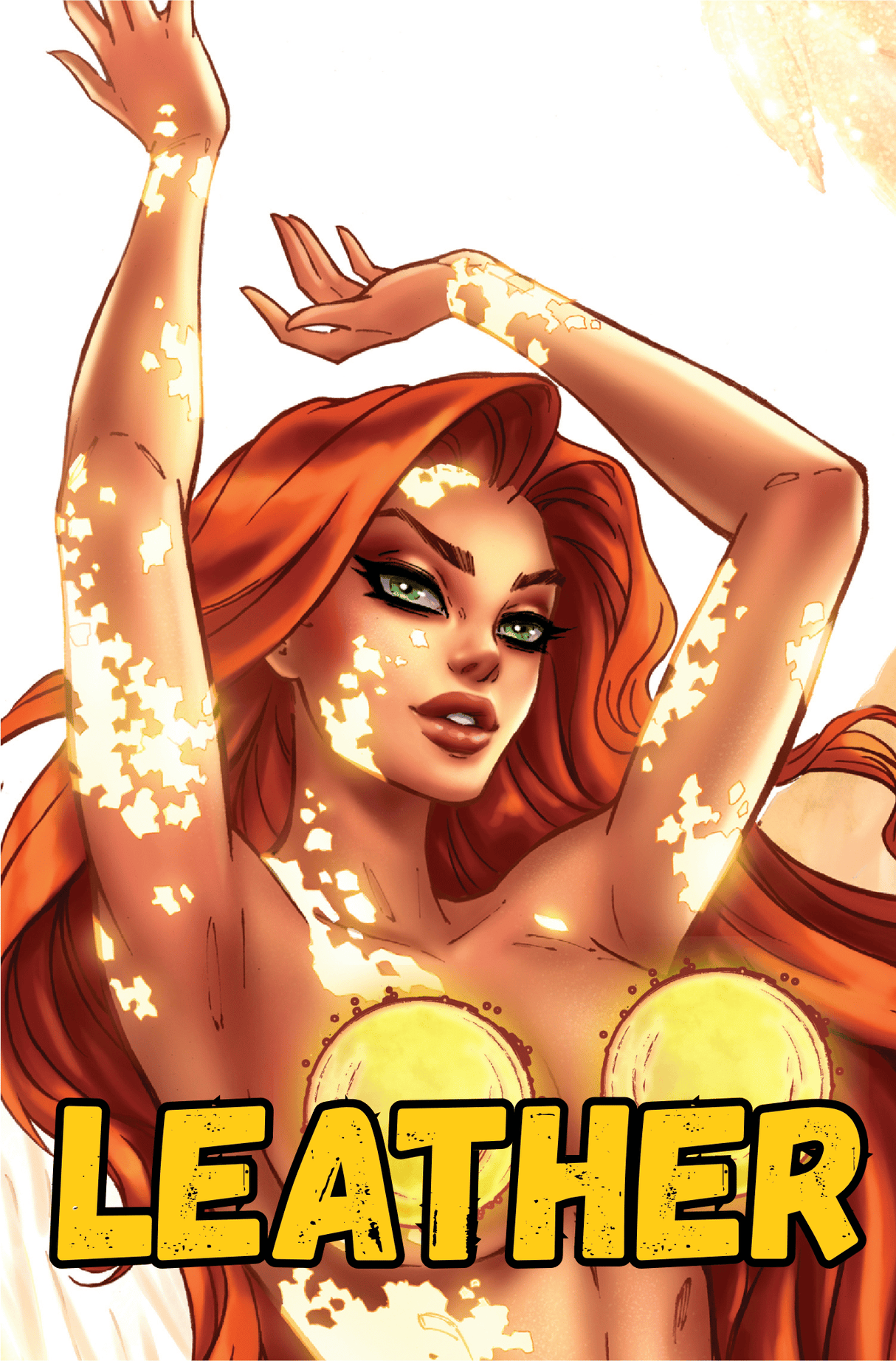 POWER HOUR: THE FALLEN ONE #1 - DAWN MCTEIGUE - MEGACON - NAUGHTY UP-CLOSE VIRGIN - SKETCH WHITE - LEATHER - LTD 10