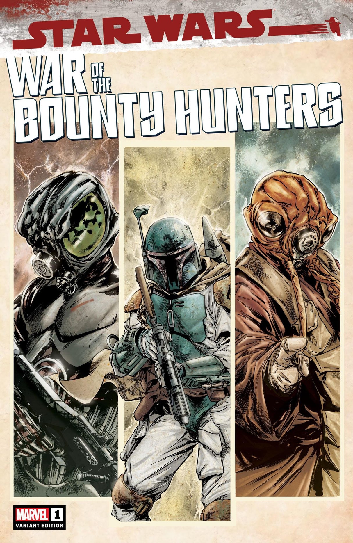 STAR WARS: WAR OF THE BOUNTY HUNTERS #1 VILLANELLI - TRADE DRESS - LTD 3000 - KEY ISSUE