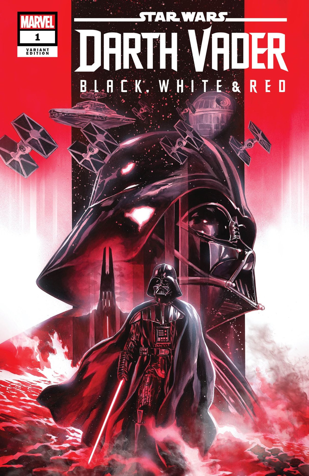 STAR WARS DARTH VADER BLACK WHITE & RED #1 MASSAFERA - TRADE DRESS - LTD 3000