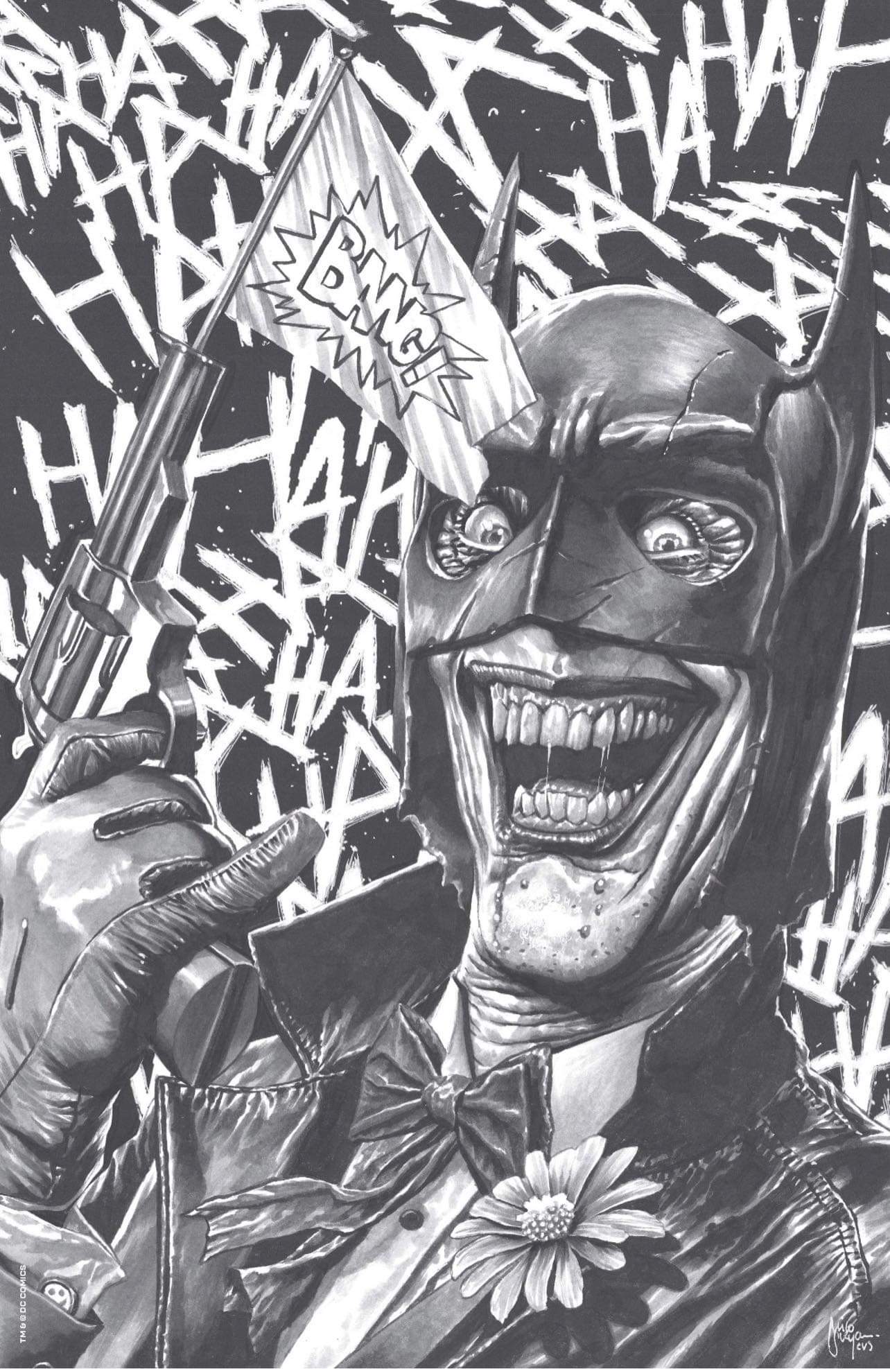 BATMAN & THE JOKER THE DEADLY DUO #1 MICO SUAYAN - SKETCH VIRGIN - LTD 1000