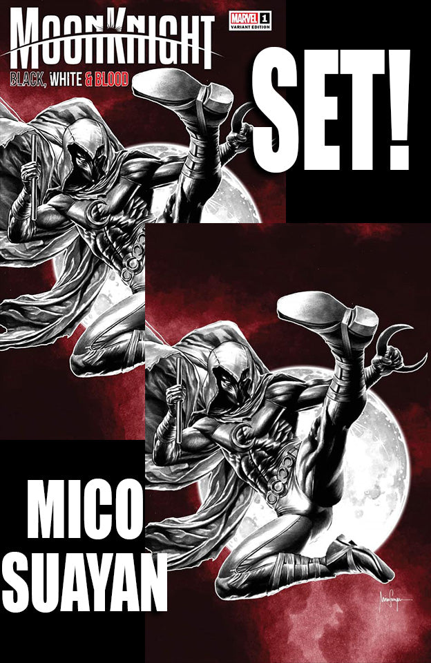 MOON KNIGHT: BLACK, WHITE AND BLOOD #1 - MICO SUAYAN SET