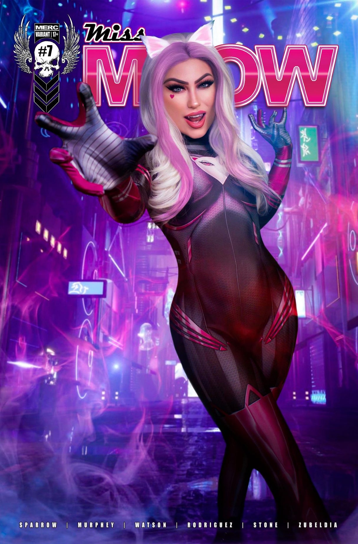 MISS MEOW #7 - RACHIE COSPLAY TRADE - MEGACON EXCLUSIVE - LTD 200 - SIGNED BY RACHIE W/ COA