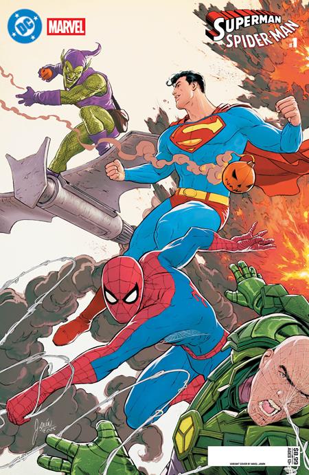 DC MARVEL SUPERMAN SPIDER-MAN #1 - CVR J - MIKEL JANIN SUPERMAN & SPIDER-MAN VS LEX LUTHOR & GREEN GOBLIN CARD STOCK - (RELEASE: 3/25/26)
