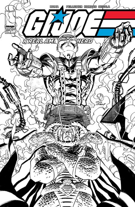 GI JOE A REAL AMERICAN HERO #319 CVR B ANDY KUBERT B&W VAR (RELEASE: 8/6/25)