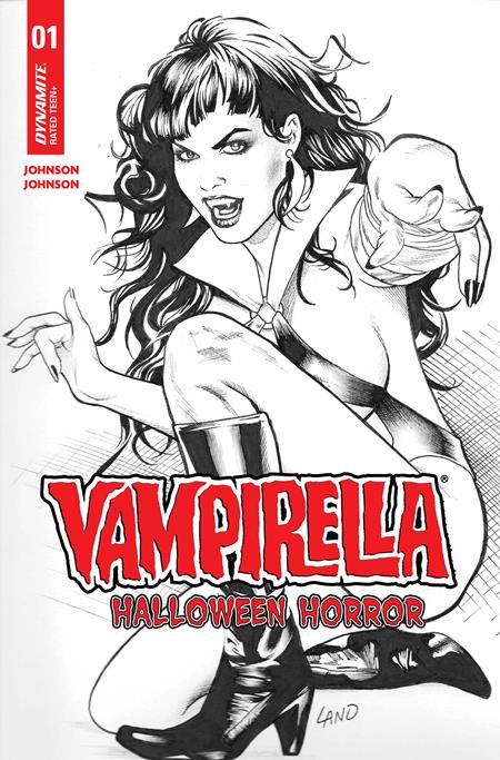 VAMPIRELLA: HALLOWEEN HORROR #1 CVR Q LAND - LINE ART - RATIO VARIANT - 1:7 (RELEASE: 9/24/25)