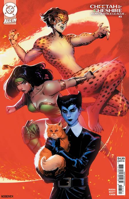 CHEETAH AND CHESHIRE ROB THE JUSTICE LEAGUE #3 (OF 6) CVR C NOOBOVICH CARD STOCK VAR (RELEASE: 10/1/25)