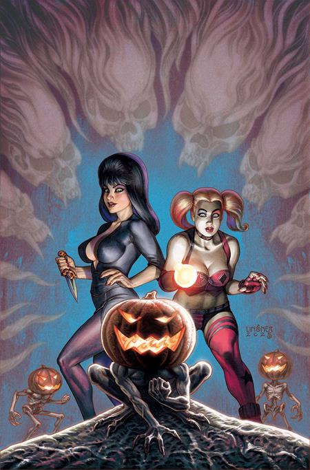HARLEY QUINN X ELVIRA #1 CVR T - LINSNER VIRGIN - RATIO VARIANT - 1:30 (RELEASE: 10/1/25)