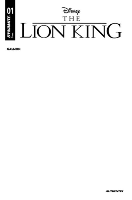 LION KING #1 CVR E BLANK AUTHENTIX - (RELEASE: 11/19/25)
