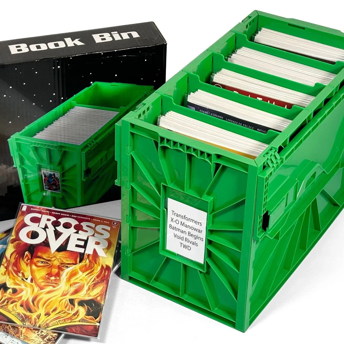 Short Comic Book Bin - Green