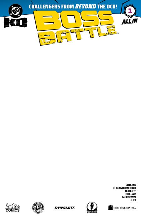 DC K.O. BOSS BATTLE #1 - CVR H BLANK CARD STOCK VAR (RELEASE: 2/4/26)