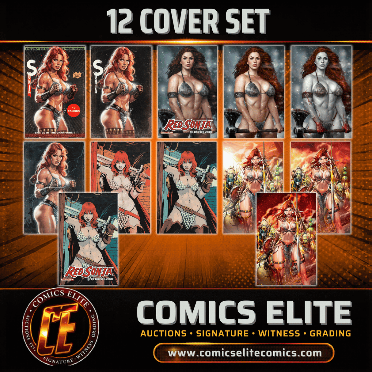 RED SONJA SHE DEVIL W/ A SWORD #1 - ELITE BUNDLE - 12 EXCLUSIVE VARIANTS