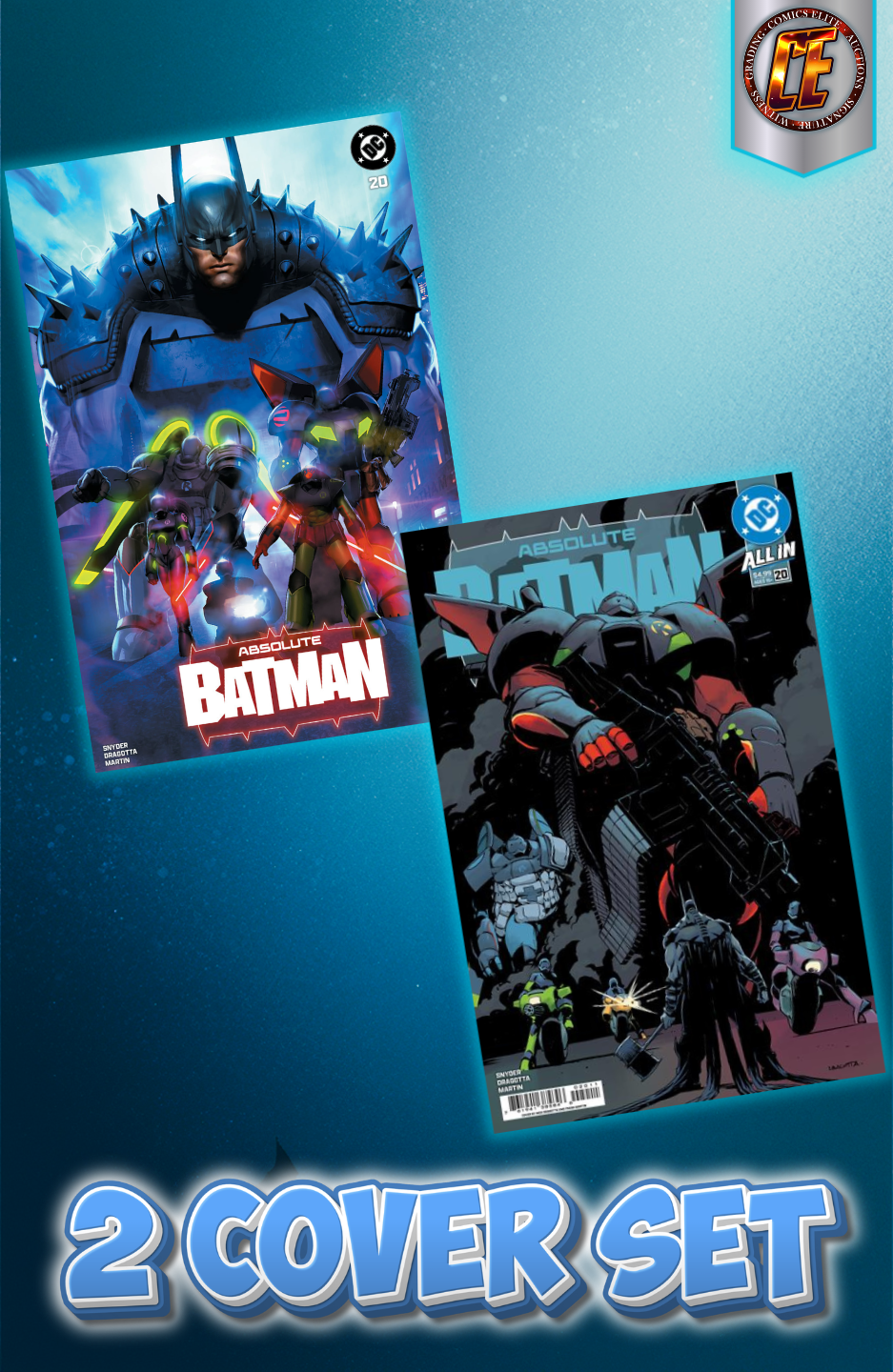 ABSOLUTE BATMAN #20 - ALPHA - DAVE WILKINS TD & COVER A - 2 COVER SET