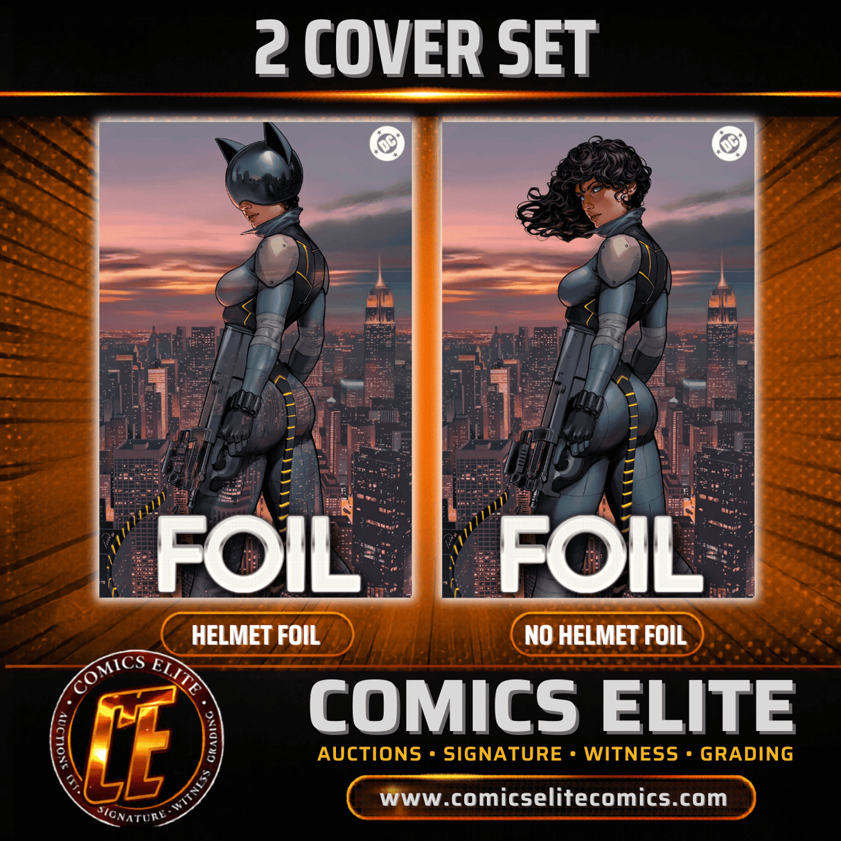 ABSOLUTE CATWOMAN #1 - TALAVERA - 2 COVER FOIL SET