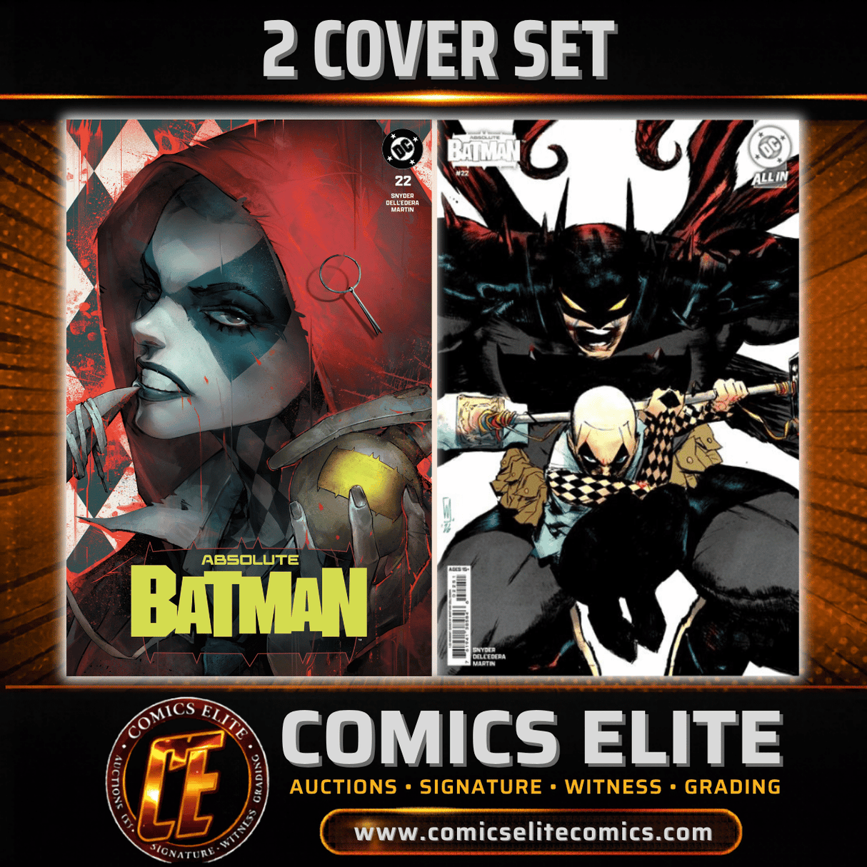 ABSOLUTE BATMAN #22 - TAO TRADE & DELL'EDERA 1:25 - KEY ISSUE - 2 COVER SET (RELEASE: 7/8/26)