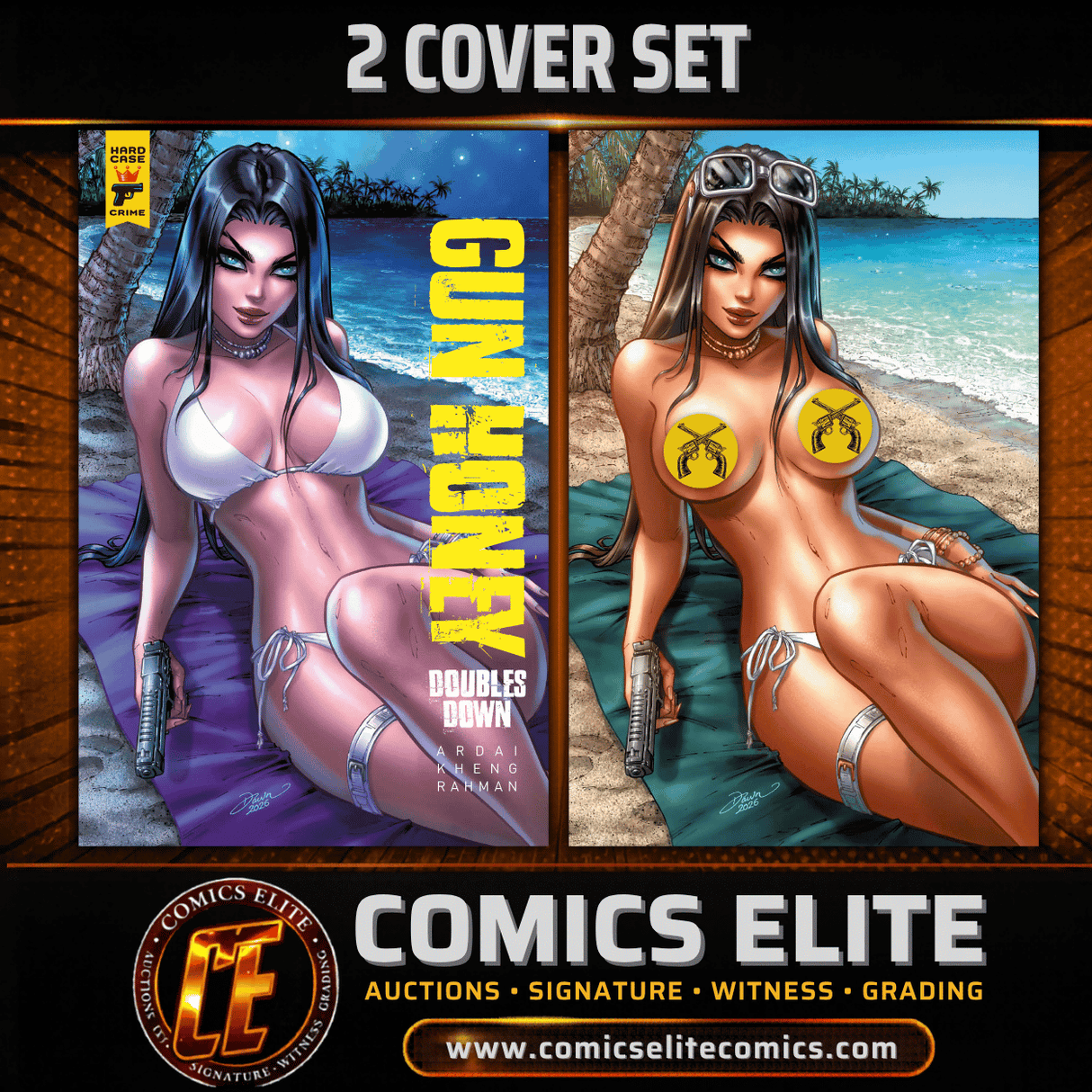 GUN HONEY DOUBLES DOWN #3 - DAWN MCTEIGUE - 2 COVER SET - LTD 750