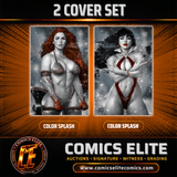 VAMPIRELLA #2 & RED SONJA #1 - SHIKARII - COLOR SPLASH - 2 COVER SET