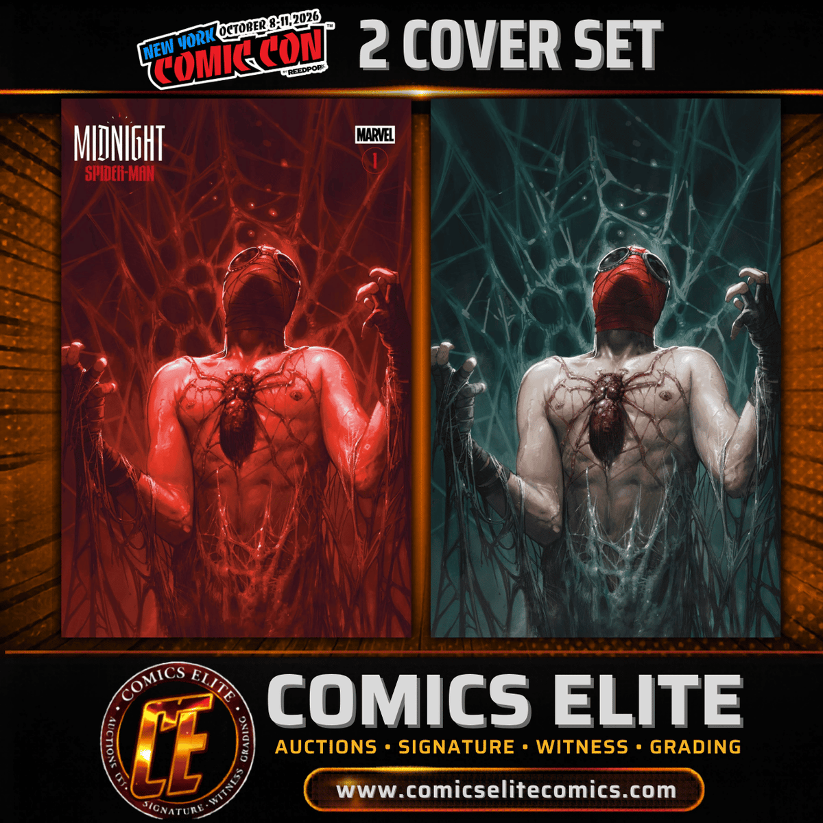 MIDNIGHT SPIDER-MAN #1 - PATARORE - NYCC EXCLUSIVE - 2 COVER SET