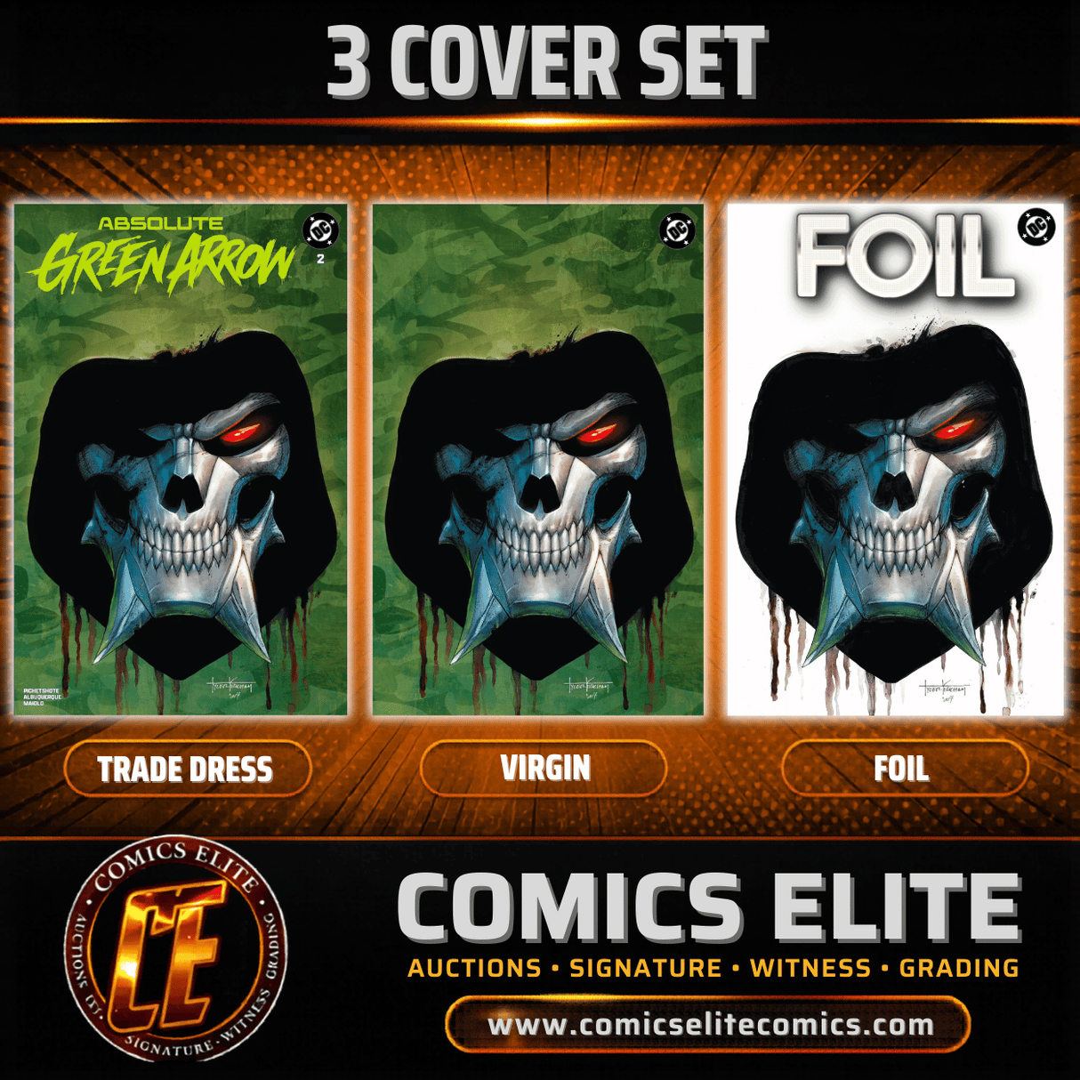 ABSOLUTE GREEN ARROW #2 - TYLER KIRKHAM - 3 COVER SET