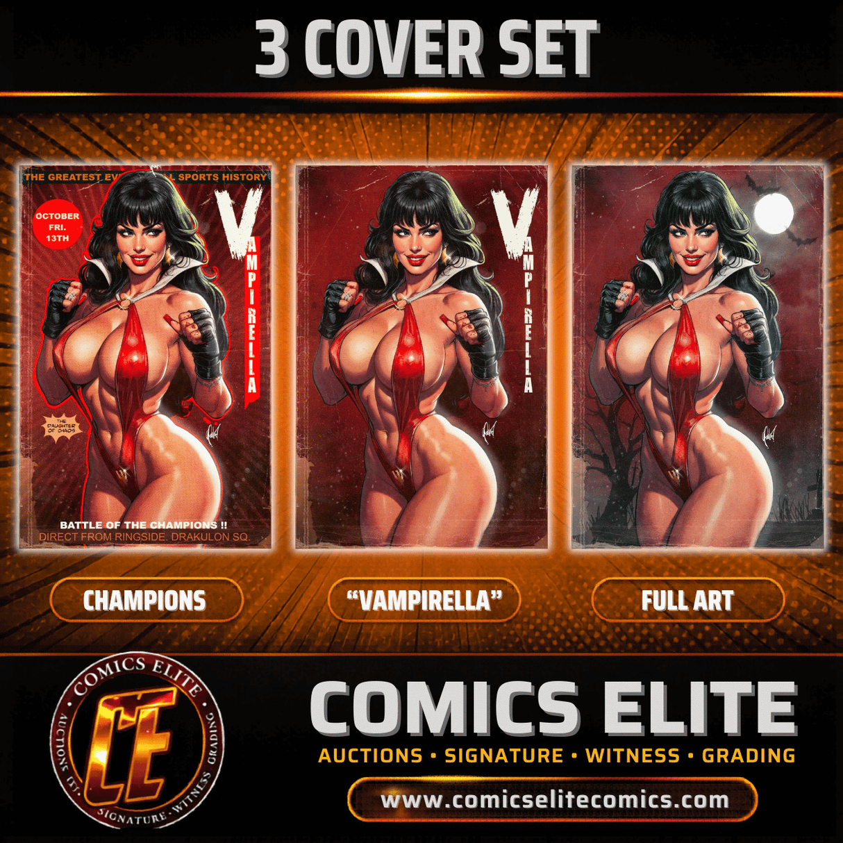 VAMPIRELLA #2 - CEDRIC POULAT - 3 COVER SET - LTD 500