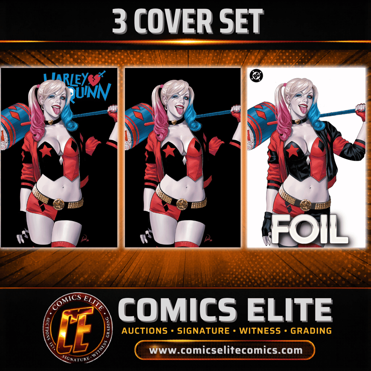 HARLEY QUINN #66 - TALAVERA - TRADE, VIRGIN, & FOIL - 3 COVER SET
