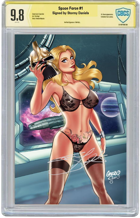 STORMY DANIELS: SPACE FORCE #1 - GREGBO GALACTIC - LINGERIE VIRGIN - LTD 400