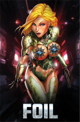 STORMY DANIELS: SPACE FORCE #1 - JAMIE TYNDALL - GREEN NAUGHTY FOIL - LTD 100