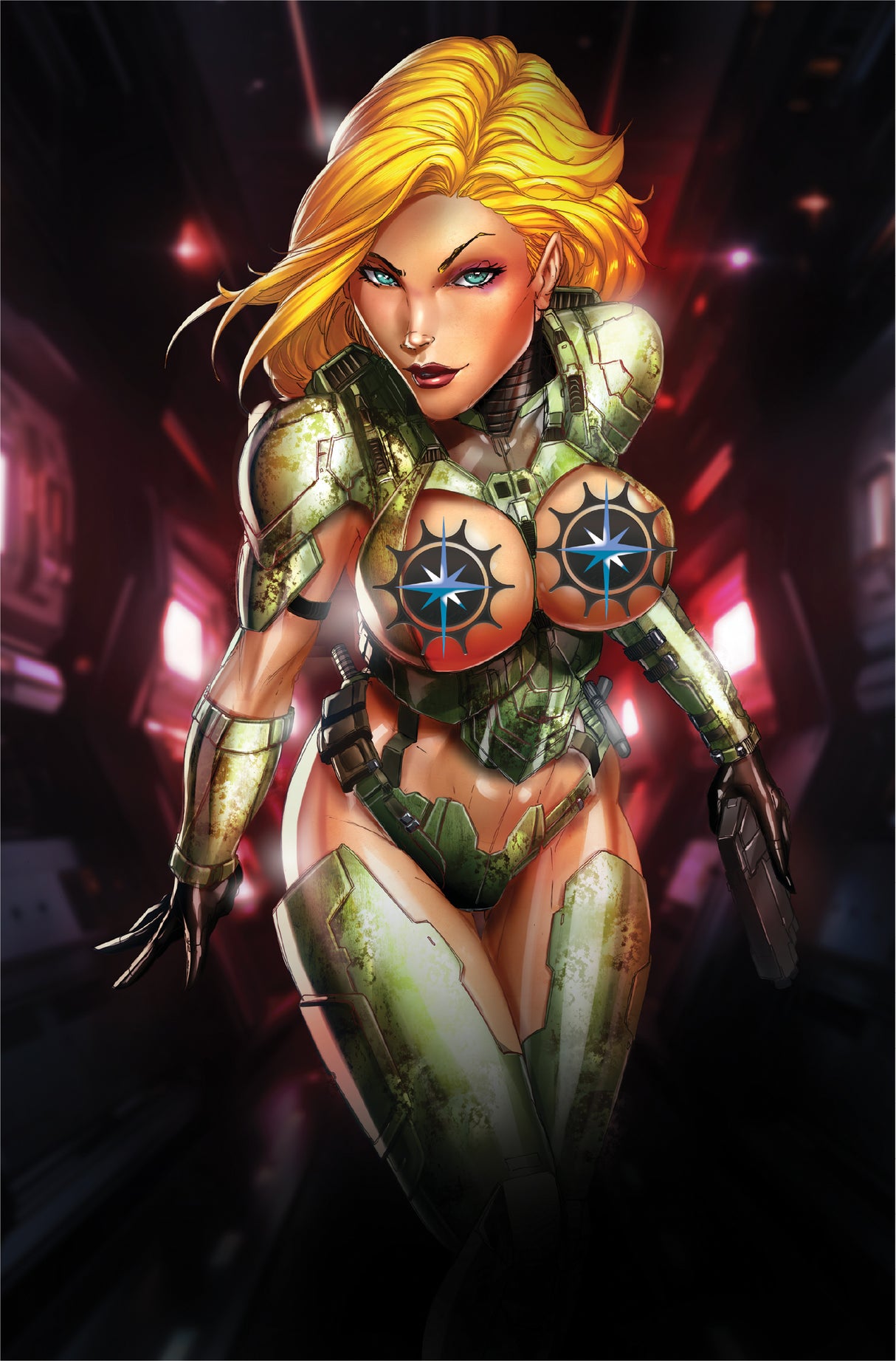 STORMY DANIELS: SPACE FORCE #1 - JAMIE TYNDALL - GREEN NAUGHTY - LTD 300