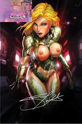 STORMY DANIELS: SPACE FORCE #1 - JAMIE TYNDALL - GREEN NAUGHTY - LTD 300