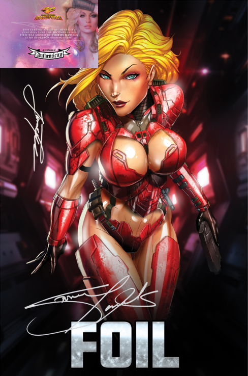 STORMY DANIELS: SPACE FORCE #1 - JAMIE TYNDALL - RED BIKINI FOIL- LTD 100