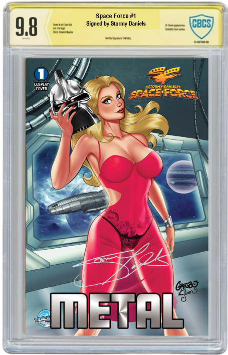 STORMY DANIELS: SPACE FORCE #1 - GREGBO GALACTIC - NICE TRADE METAL - LTD 50