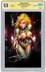 STORMY DANIELS: SPACE FORCE #1 - JAMIE TYNDALL - GREEN NAUGHTY - LTD 300