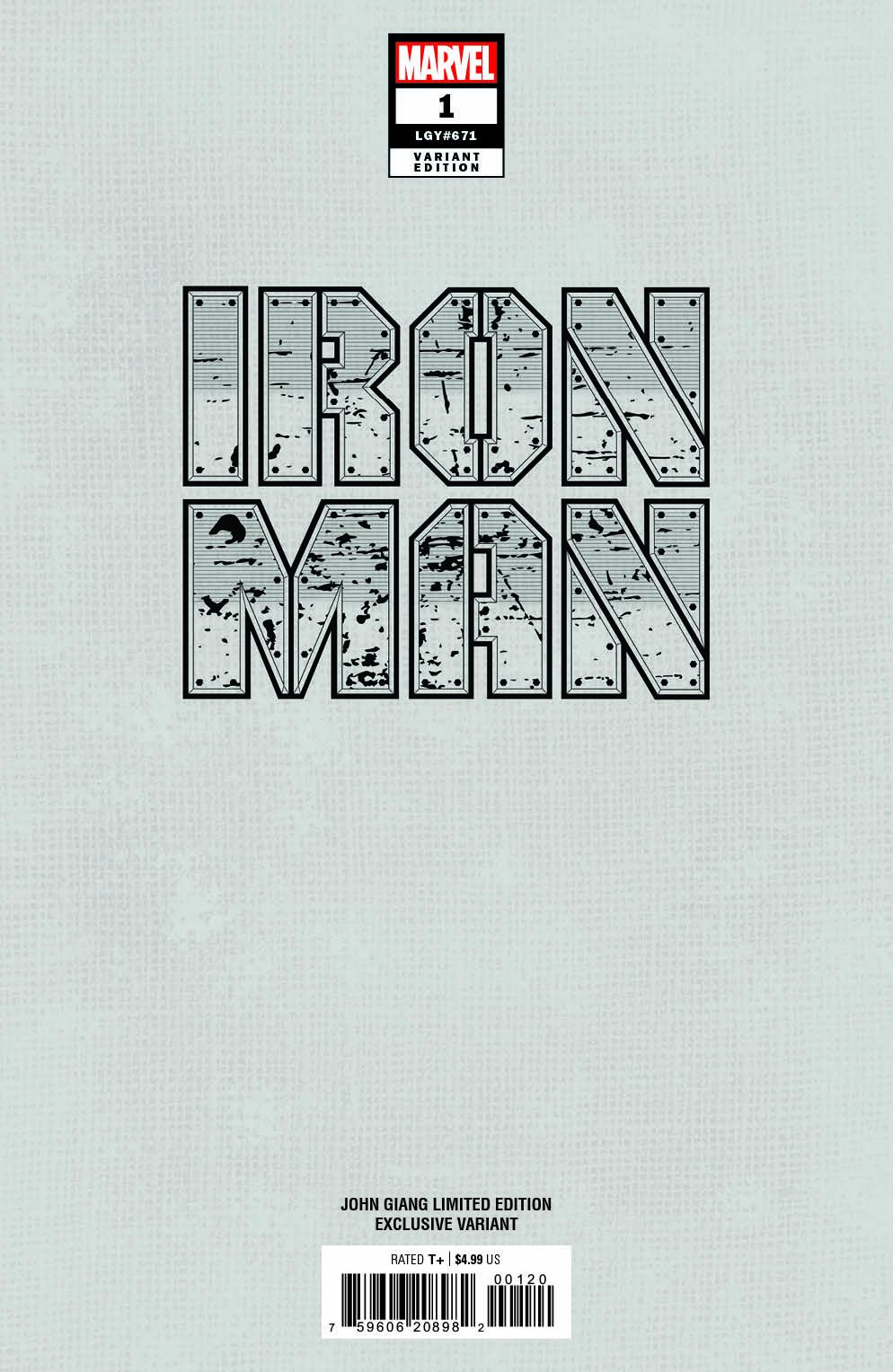 IRON MAN #1 - JOHN GIANG EXCLUSIVE - TRADE DRESS LTD 3000