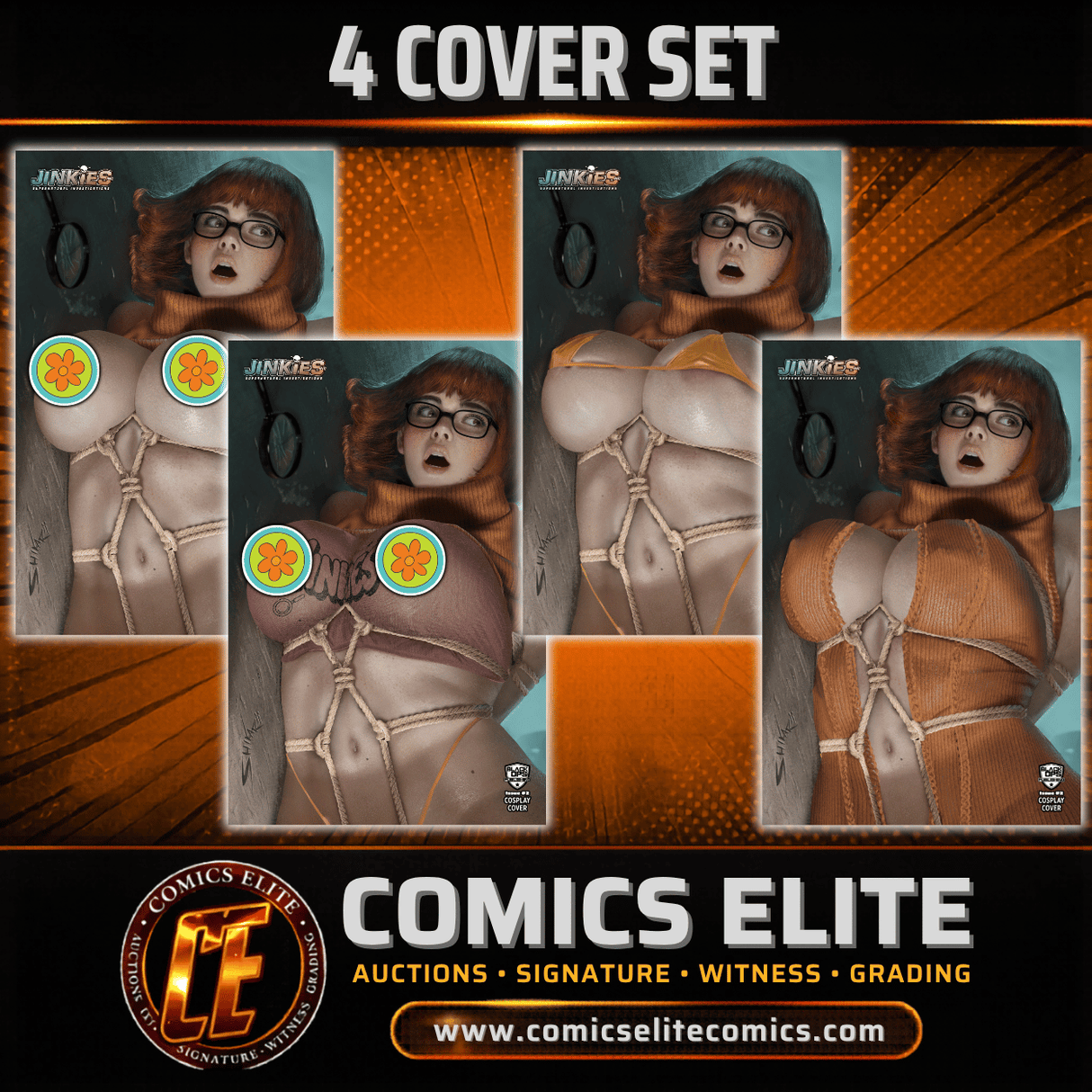 JINKIES #2 - SHIKARII - "ABDUCTED" - UP CLOSE - 4 COVER SET