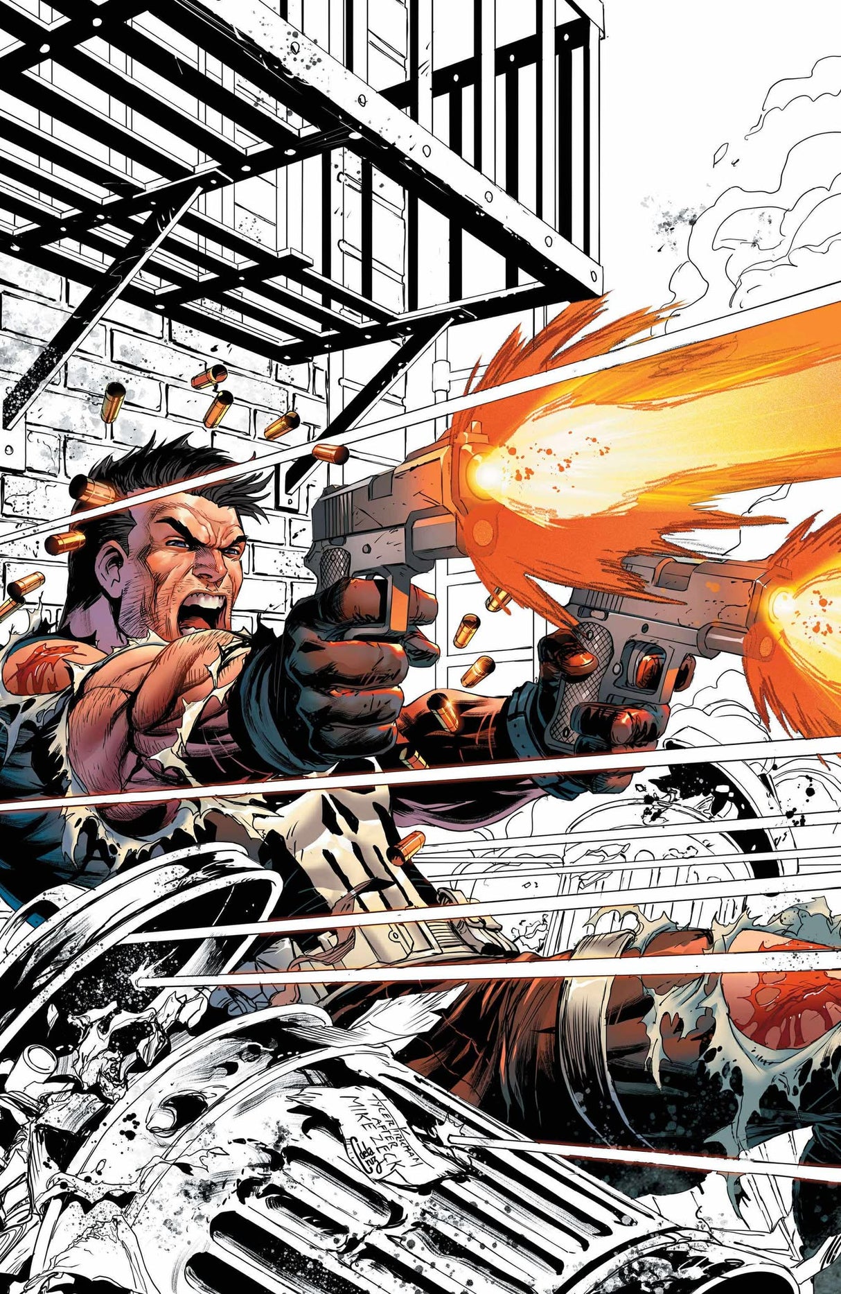 PUNISHER RED BAND #1 TYLER KIRKHAM - 616 SHARED EXCLUSIVE - COLOR SPLASH - LTD 1000