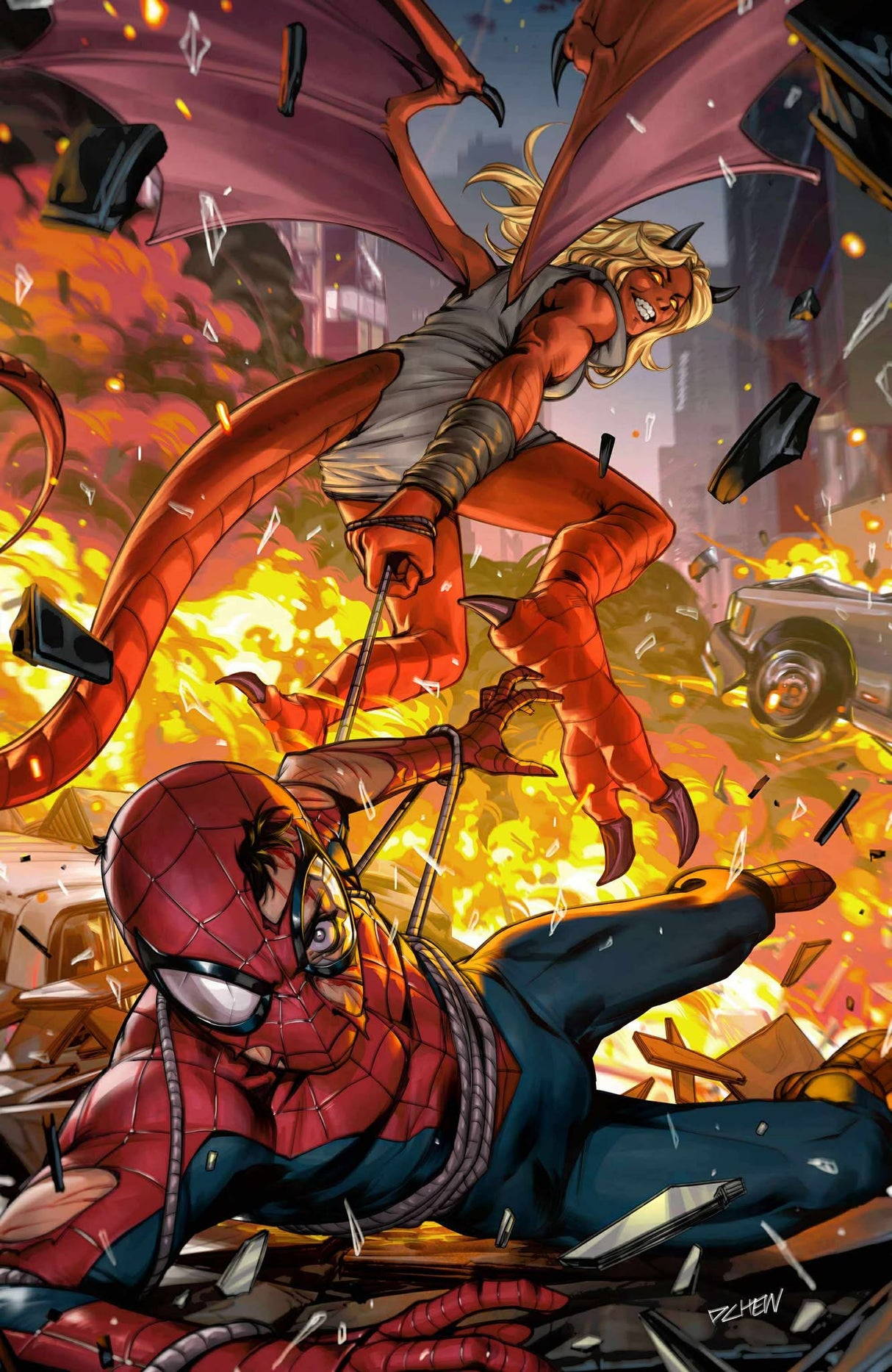 AMAZING SPIDER-MAN: TORN #1 DERRICK CHEW - VIRGIN - LTD 1000